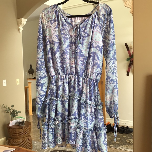 Wayward Wisteria Blue/Purple Multi-Print Dress - Picture 3 of 3